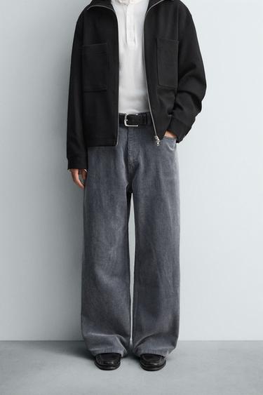 릴렉스핏 코듀로이 팬츠 - Zara 블루