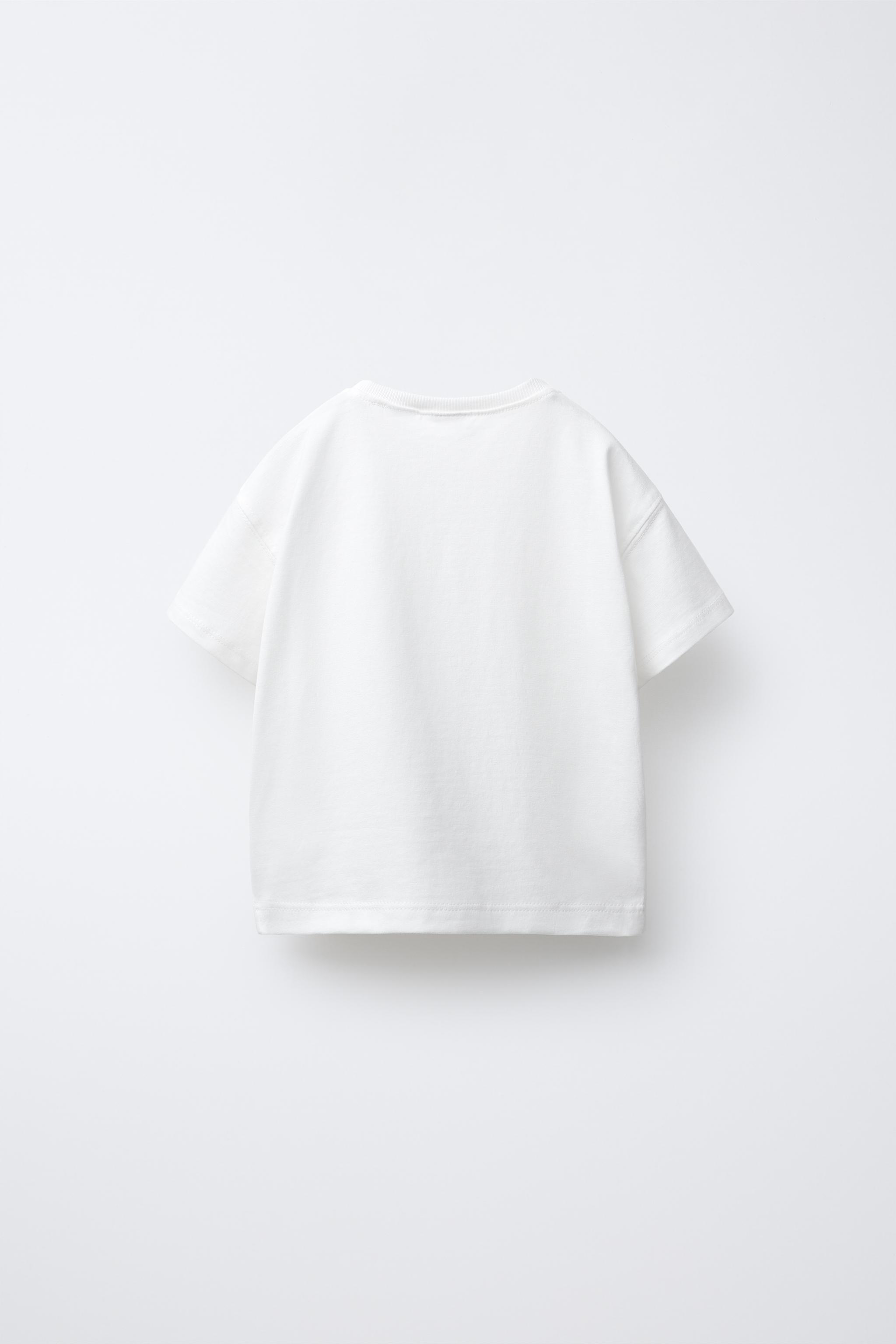 BASIC T-SHIRT WITH EMBROIDERED HEART - Pink | ZARA United States