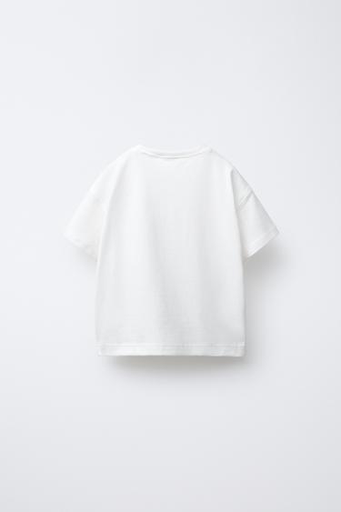 BASIC EMBROIDERED HEART T-SHIRT - White by Zara - Image 1