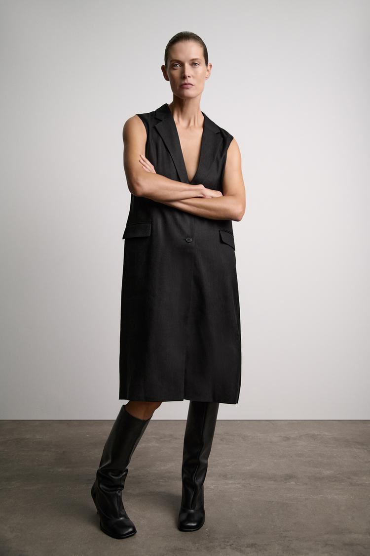 Steppweste Zara Weste Schwarz Beige Zara Ã¤rmellose Weste Schwarz