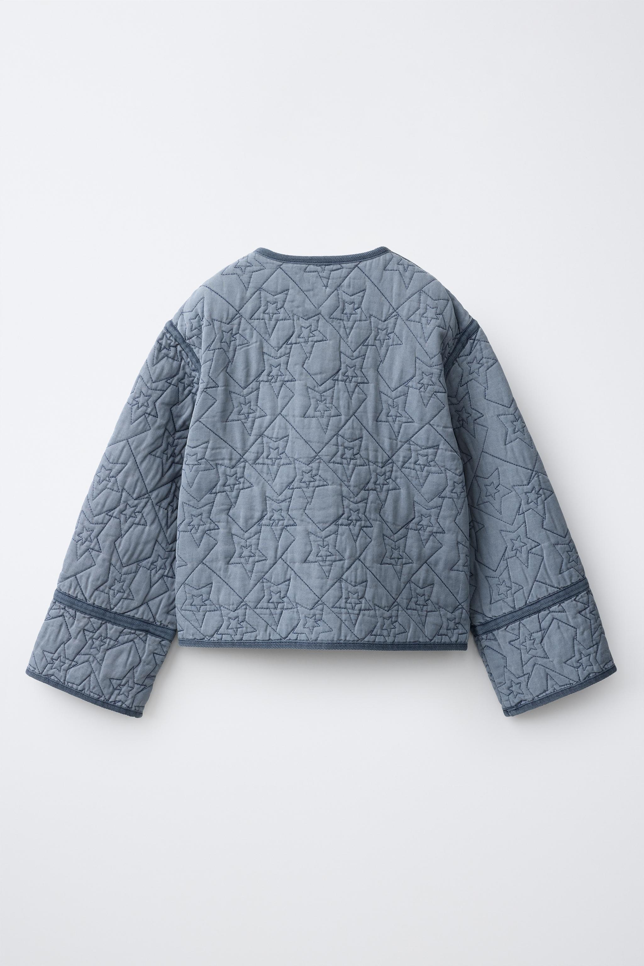 STAR PRINT JACKET — Bluish