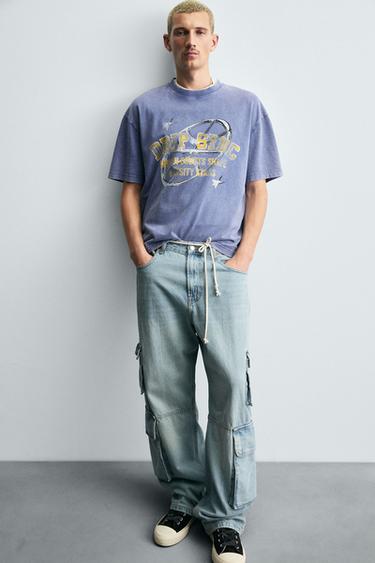 VARSITY GRAPHIC PRINT T-SHIRT - Mauve by Zara - Image 5