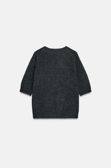 100% CASHMERE SWEATER - Anthracite Grey by Zara - Image 5