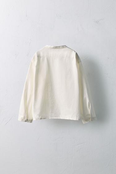 2-5 ANS/ CHEMISE EN POPELINE COL MAO ÉDITION LIMITÉE - Écru de Zara - Image 1