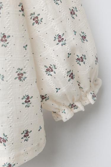 CHEMISE À FLEURS BRODÉES - Écru de Zara - Image 2