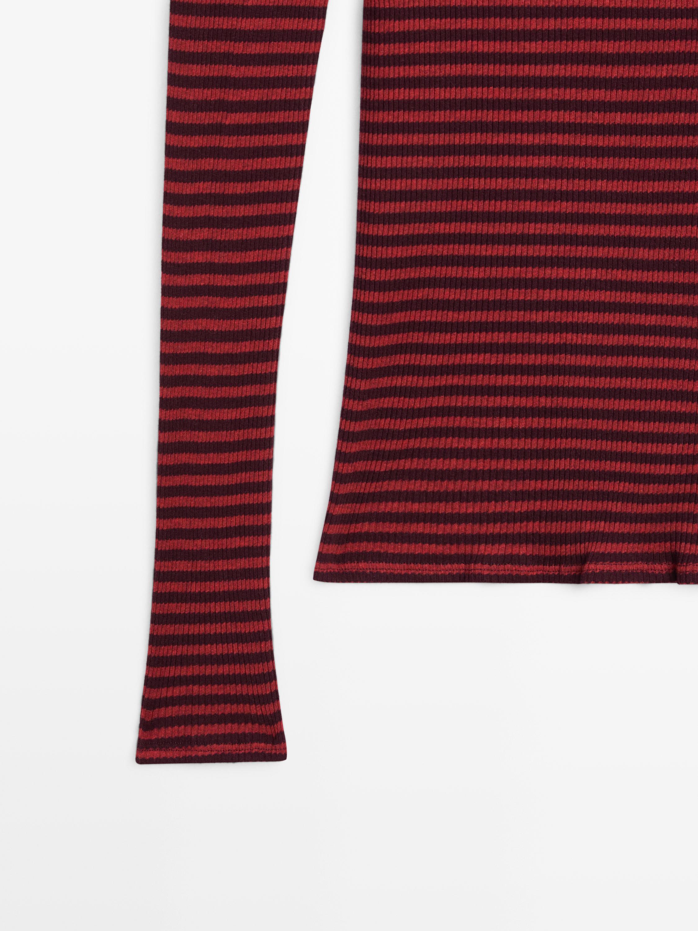 Striped long sleeve T-shirt
