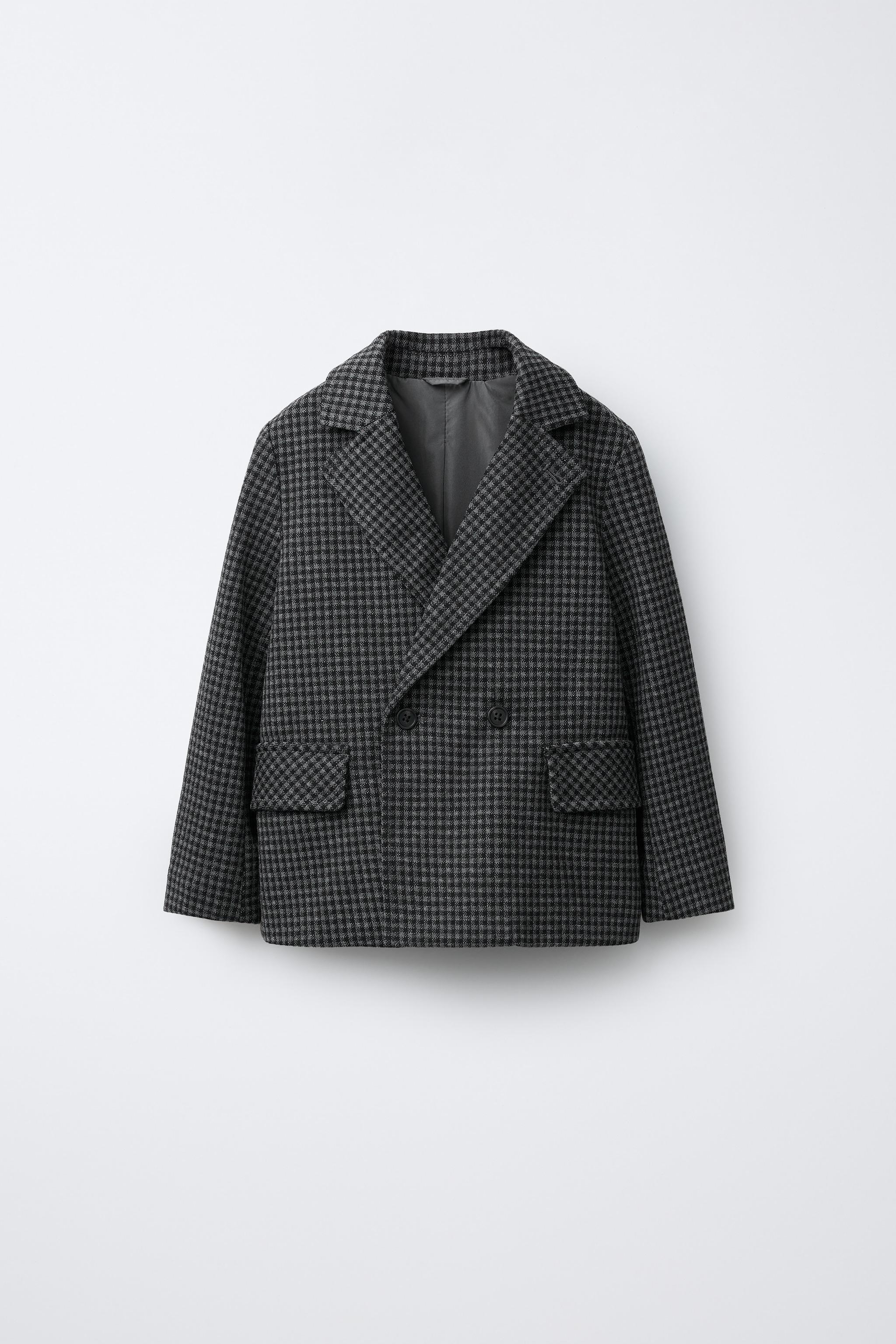 チェック柄ブレザー - グレー | ZARA Japan / 日本