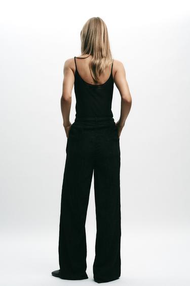 JACQUARD TROUSERS WITH CHAIN BELT - Black by Zara - Image 3