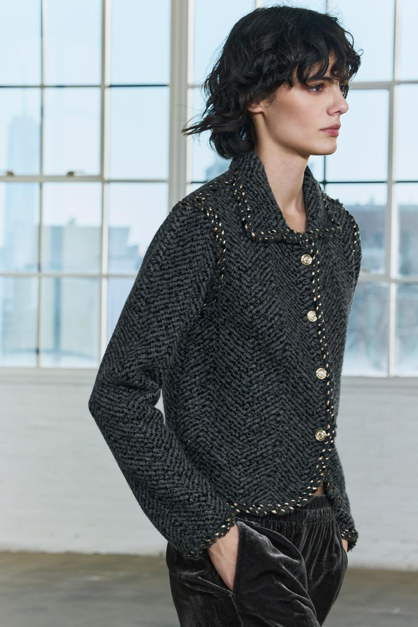 Giacca Cardigan Marrone Zara Giacca Lana Donna Zara GIACCA MISTO