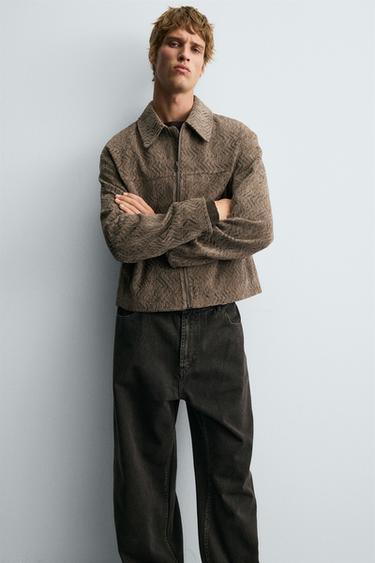 TEXTURED JACQUARD JACKET - Beige by Zara - Image 4