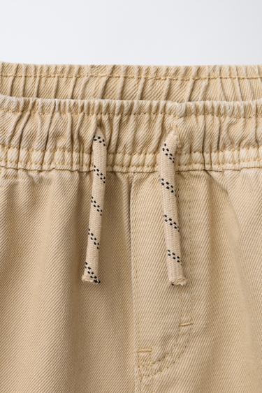 BERMUDA FLUIDE ÉLASTIQUES - jaune paille de Zara - Image 2