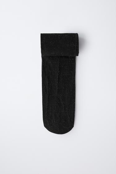 SHIMMER MICROFIBRE TIGHTS - Black by Zara - Image 3