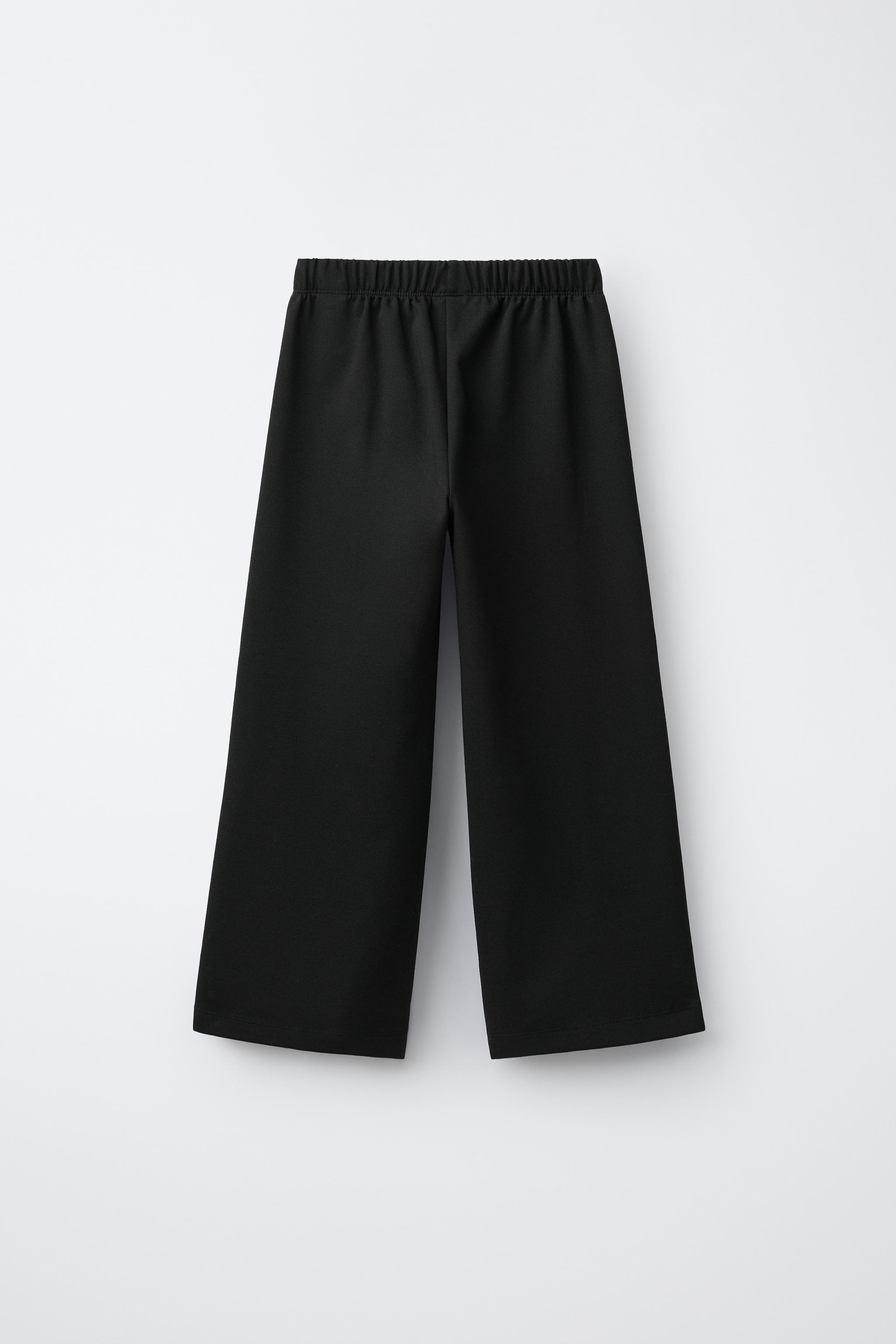 PONTE KNIT WIDE LEG PANTS