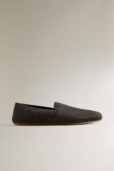 LEATHER MOROCCAN SLIPPERS — Khaki Green 3