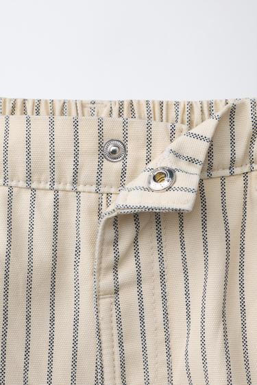 RELAXED CANVAS MICKEY MOUSE © DISNEY TROUSERS - Ecru / Navy by Zara - Image 2