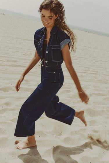 Z1975 HIGH-WAIST CULOTTES - Blue by Zara