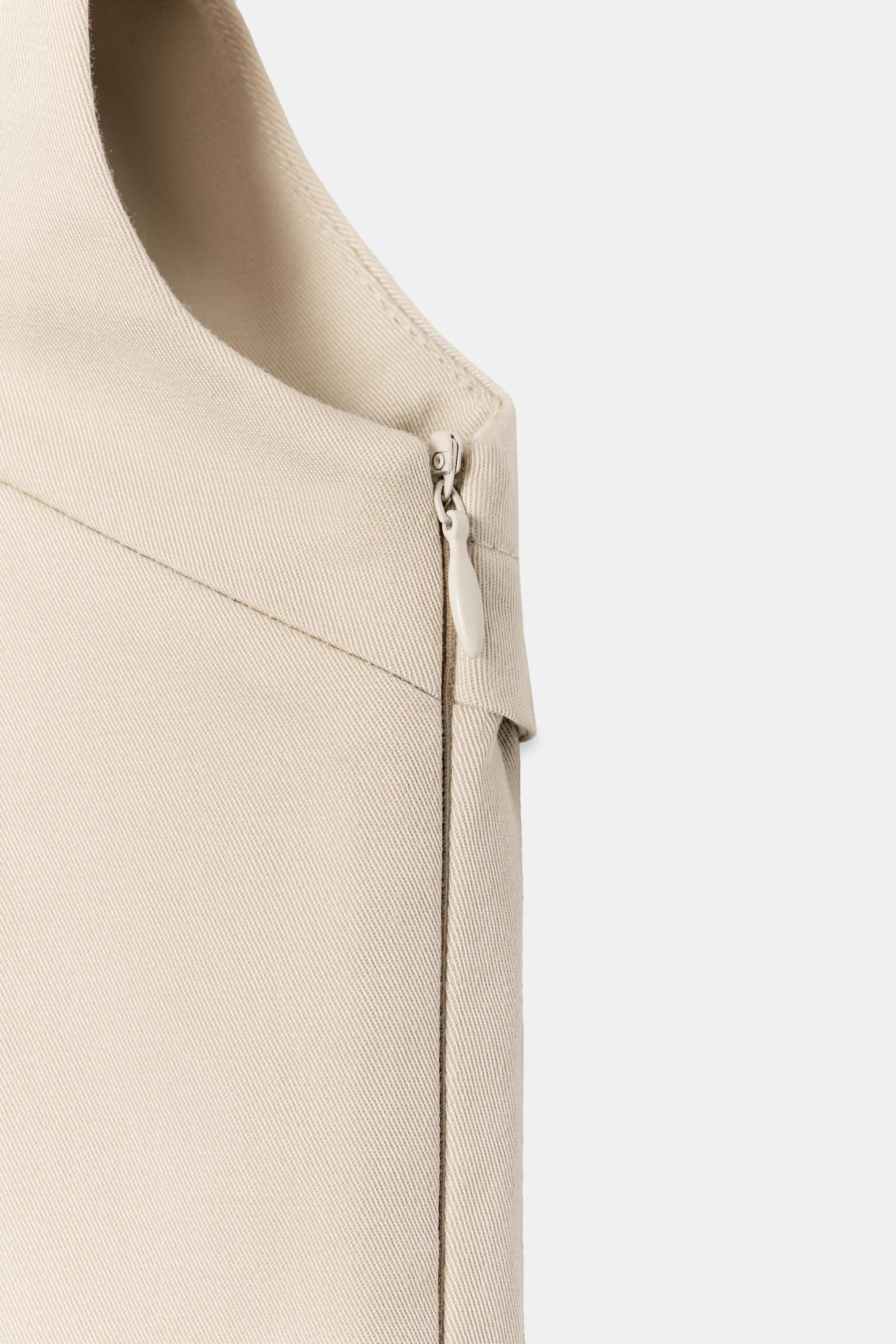 Женские платья Zara TRENCH MINI DRESS WITH SLIT — фото 9