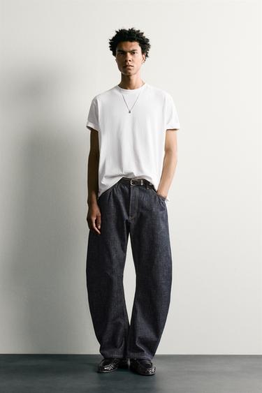 STRAIGHT BARREL FIT JEANS - Indigo by Zara