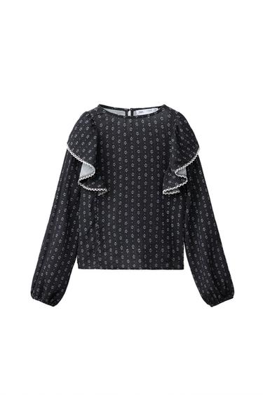 RUFFLED FLORAL BLOUSE - Printed by Zara