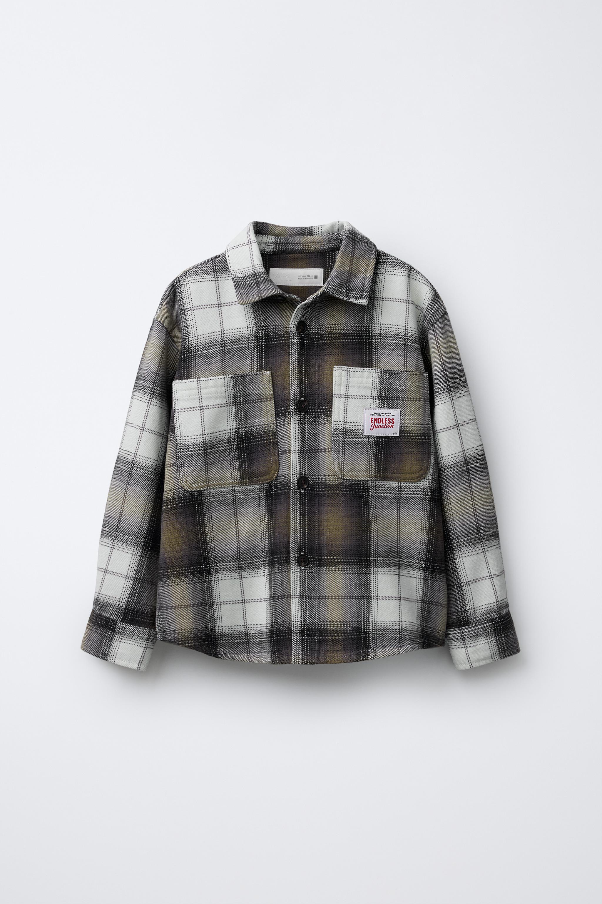 PLAID OVERSHIRT WITH REMOVABLE FLEECE HOODIE