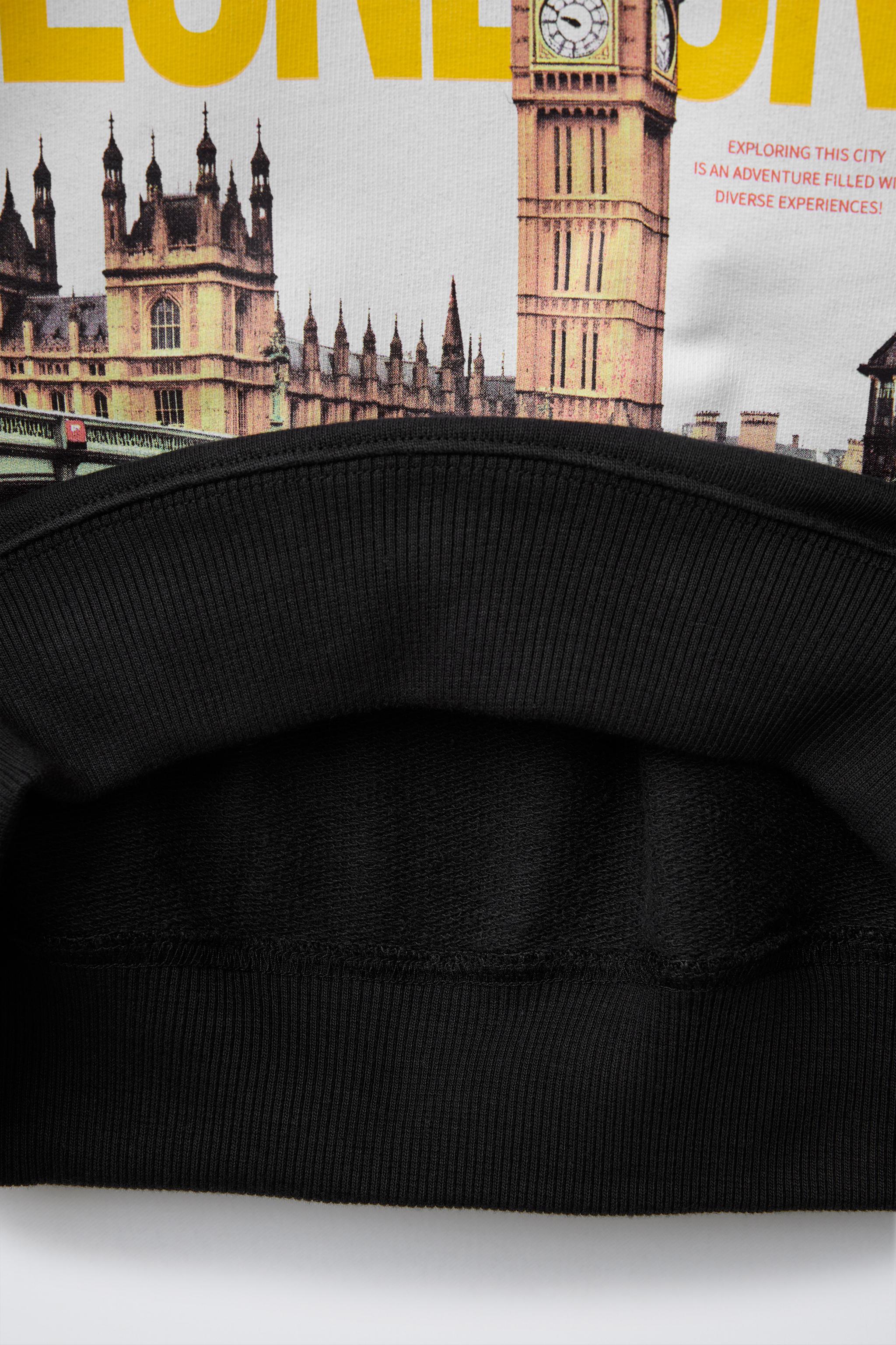 LONDON シティスウェットシャツ - ブラック | ZARA Japan / 日本