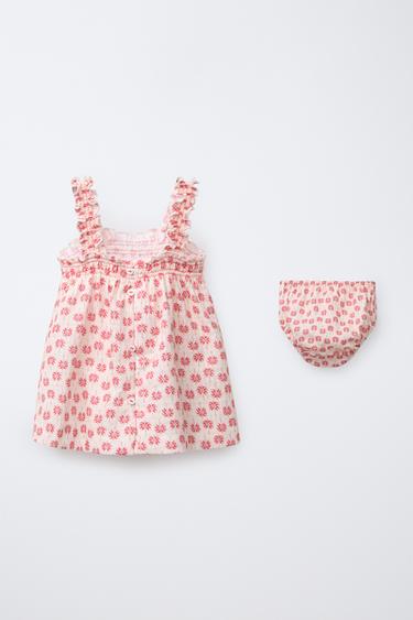 ROBE ET CULOTTE PALMIERS - Rose foncé de Zara - Image 1