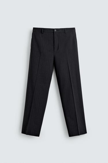 PANTALÓN TRAJE RAYA DIPLOMÁTICA - Marino oscuro de Zara