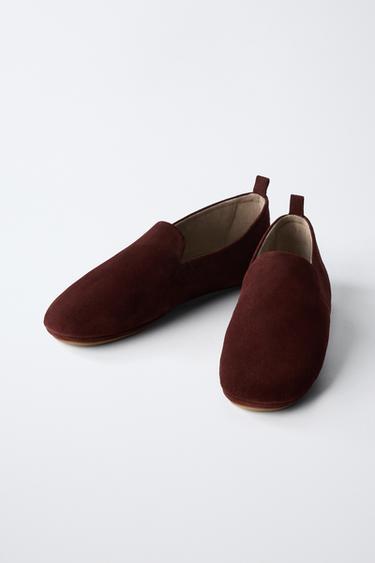 LIMITED EDITION LEATHER BABOUCHE SLIPPERS - Burgundy Red by Zara - Image 2