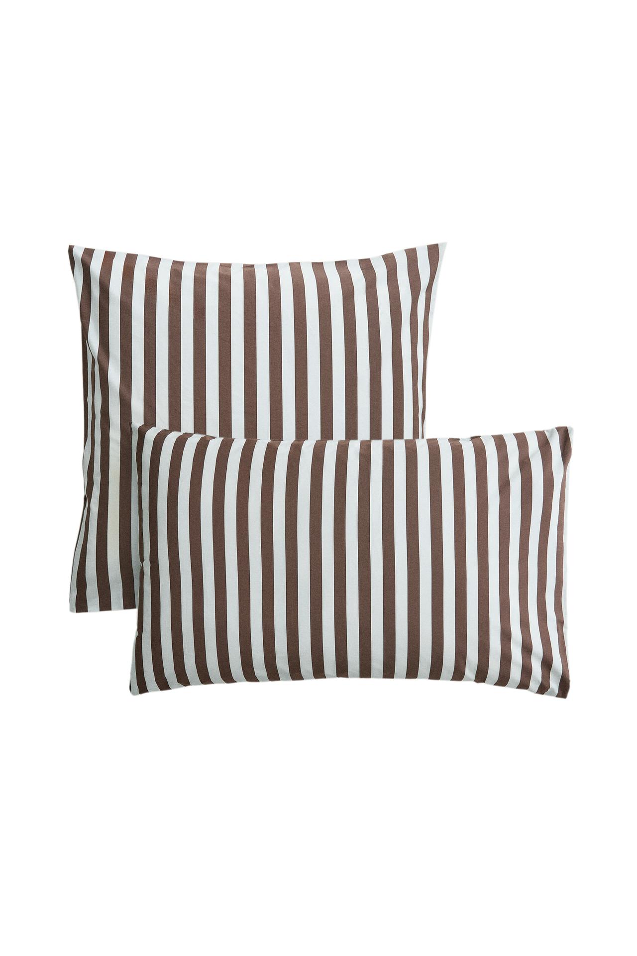 (300 THREAD COUNT) COTTON PERCALE STRIPE DUVET COVER