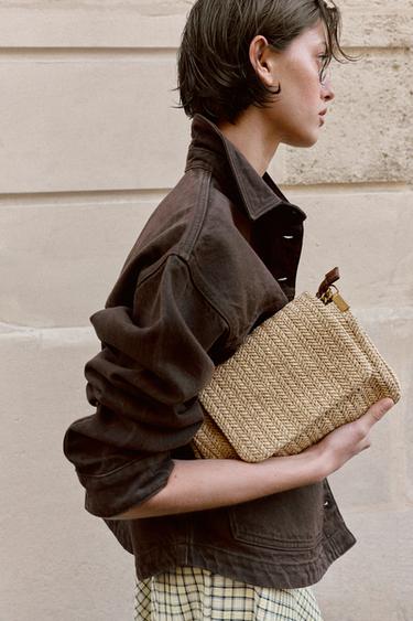 METALLIC CHAIN CROSSBODY BAG - Light beige by Zara - Image 1