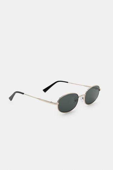 RECTANGULAR METAL SUNGLASSES - Golden by Zara - Image 2