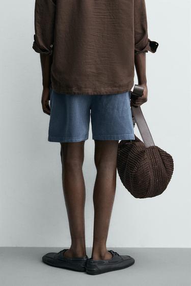 BERMUDA JOGGING EFFET DÉLAVÉ - Bleu de Zara - Image 2