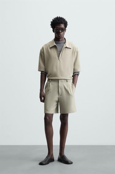 COMFORT REGULAR FIT BERMUDA SHORTS - Apple green by Zara - Image 0