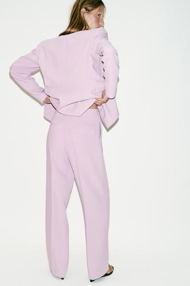 HIGH-WAIST STRAIGHT-LEG TROUSERS - Lilac by Zara - Image 3
