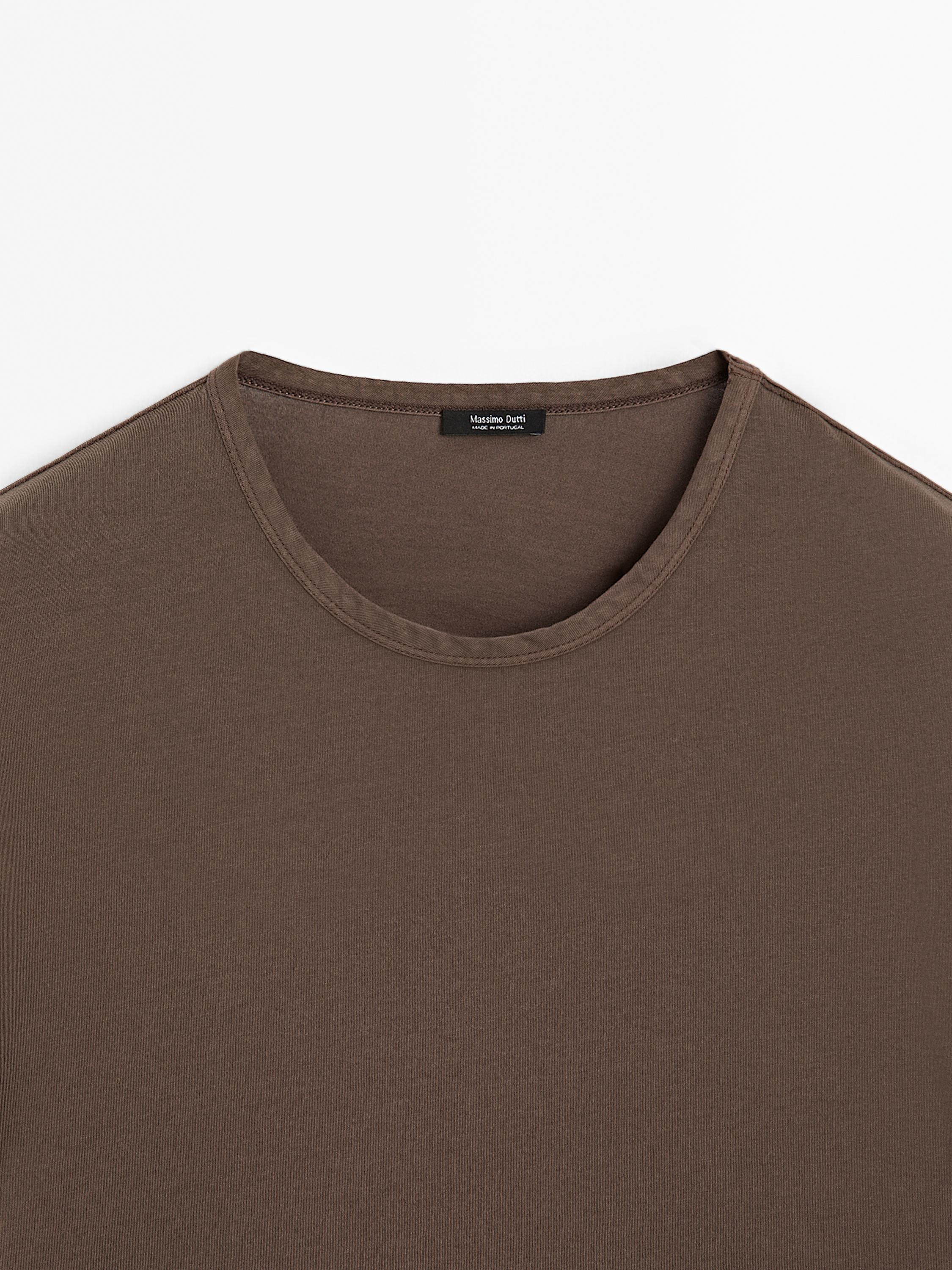 Distressed-effect short sleeve T-shirt