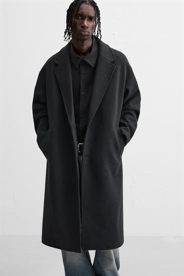 OVERSIZE FIT COAT - Black by Zara - Image 4