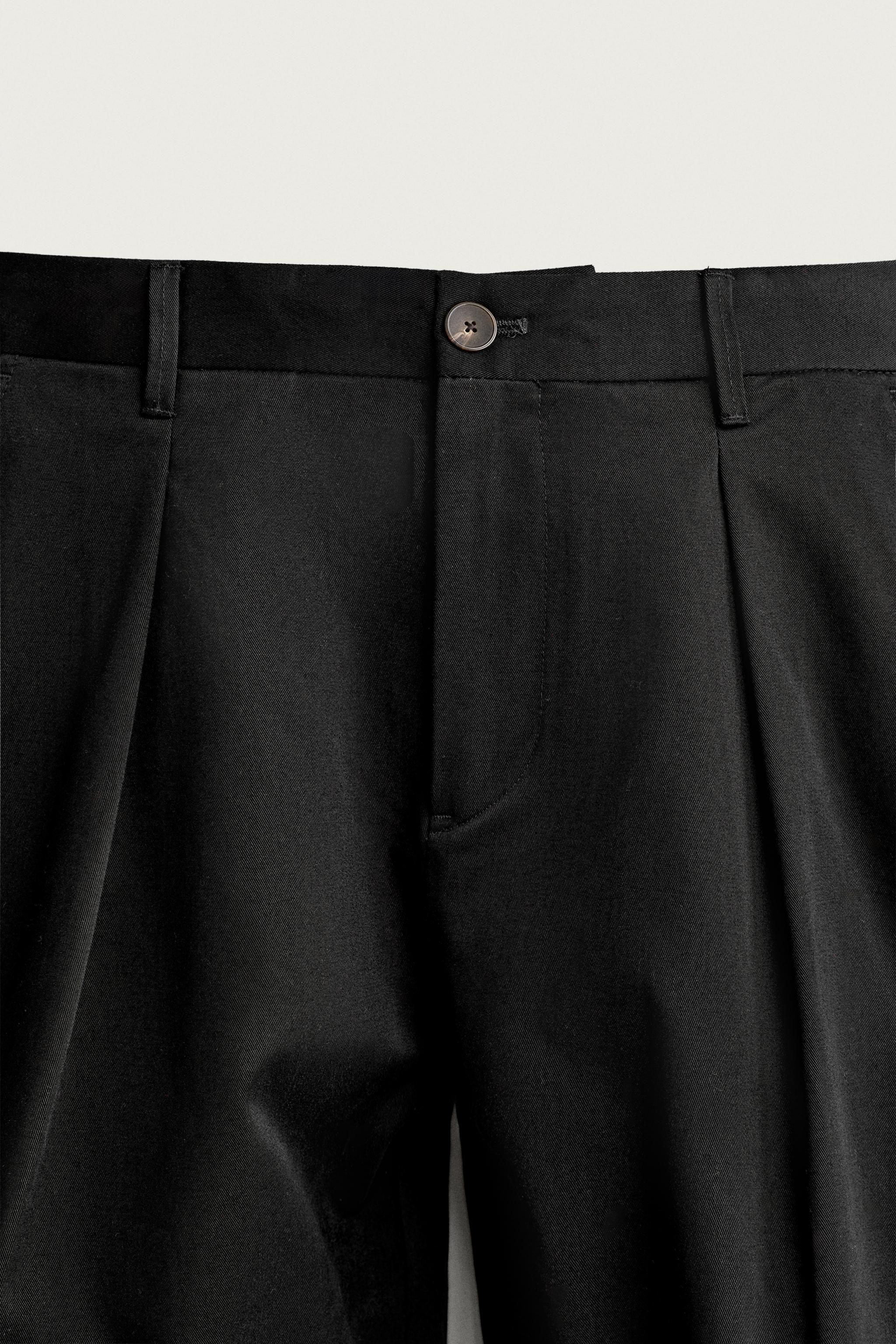 PLEATED REGULAR-FIT CHINO PANTS
