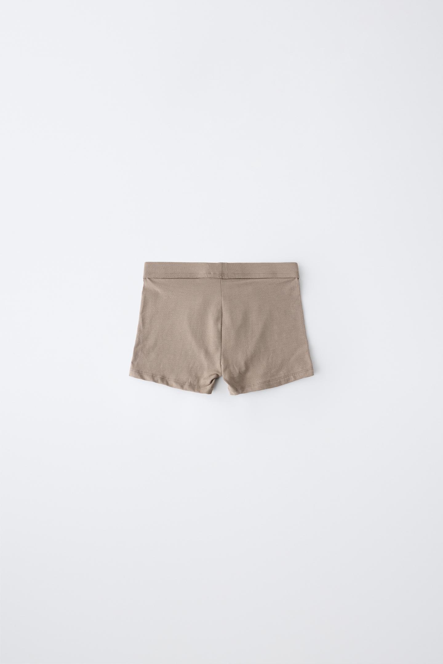 Трусы-боксеры для детей, в полоску, 5 шт. — Zara, цвет: Коричневый / Серо-коричневый — фото 4