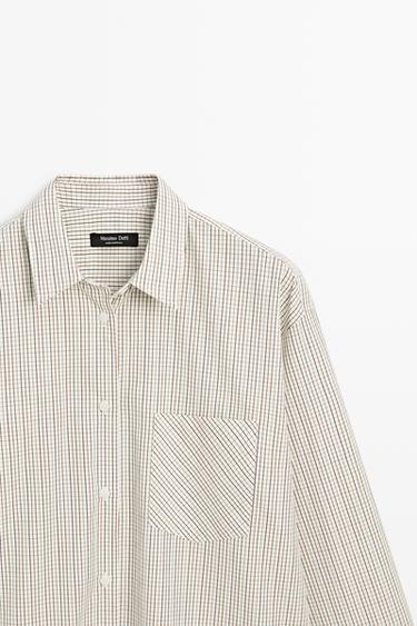 100% Cotton Check Shirt — White 2