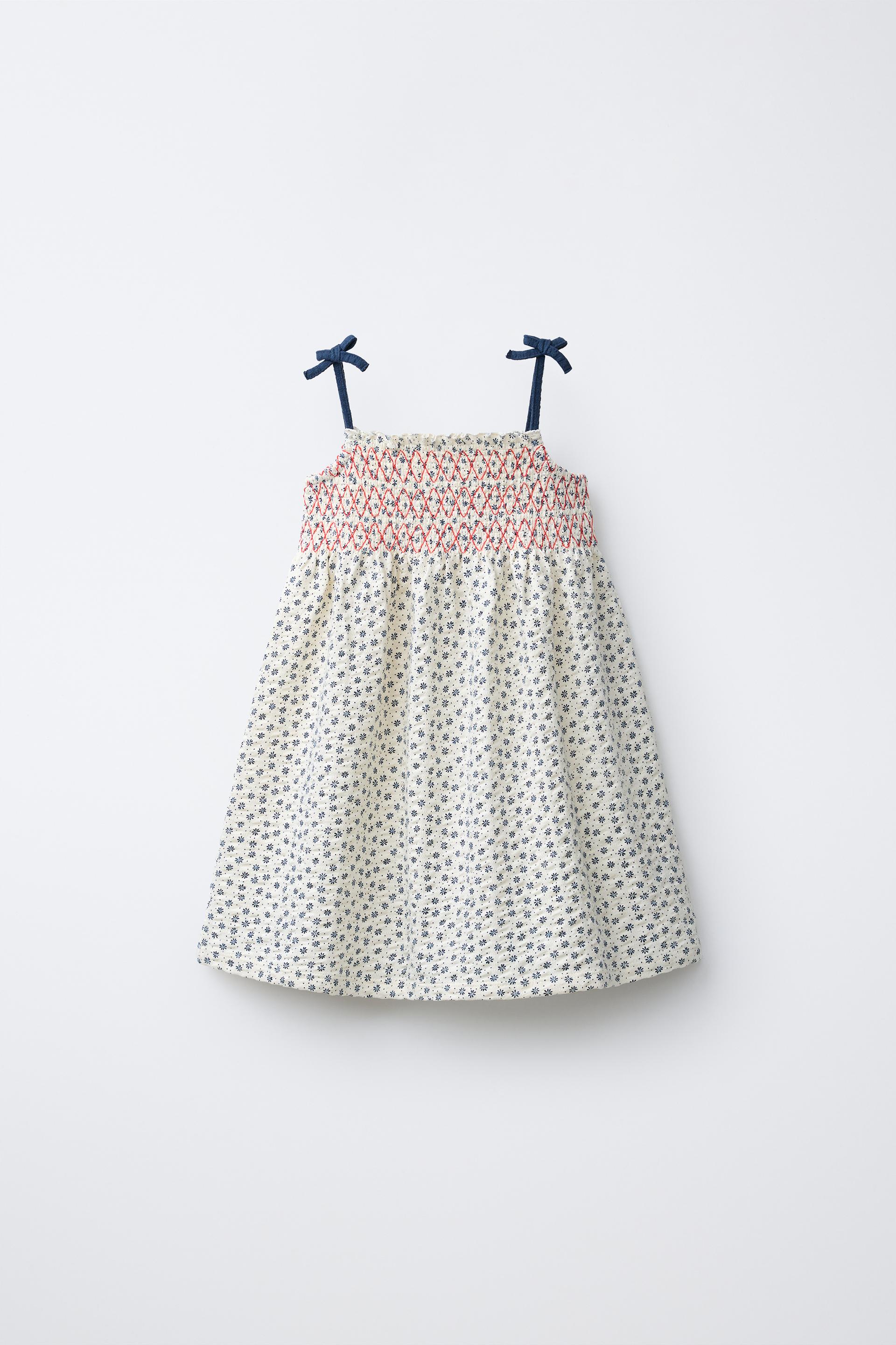 Floral Print Dress With Elastic Detail