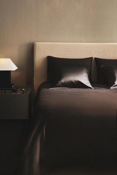 Zara SATEEN DUVET COVER (300 THREAD COUNT) - Brown