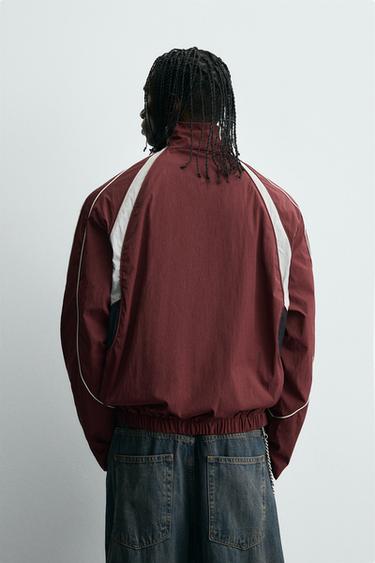 CONTRAST COLOUR BLOCK TECHNICAL JACKET - Burgundy by Zara - Image 2