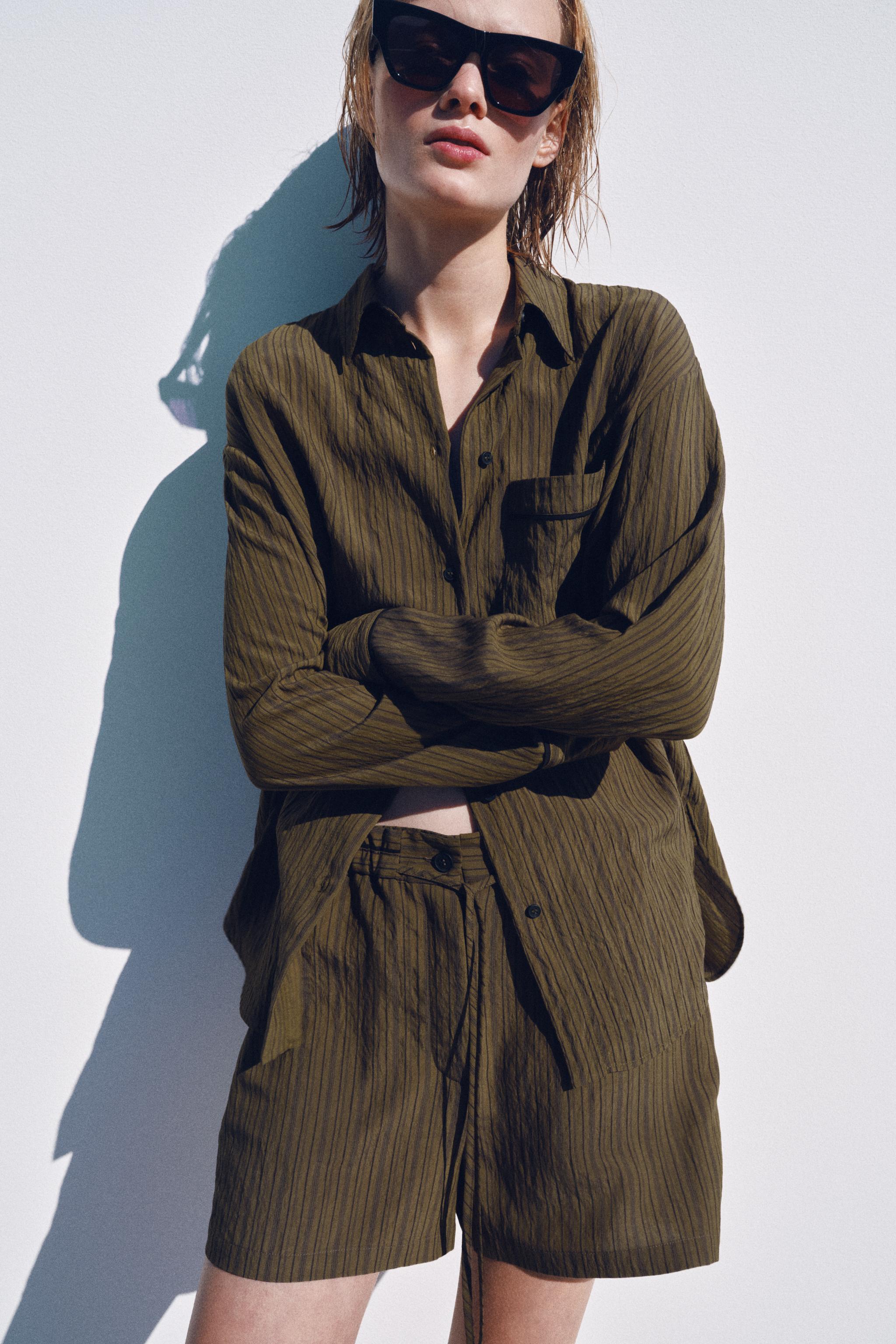 ZW COLLECTION FLOWY STRIPED SHIRT