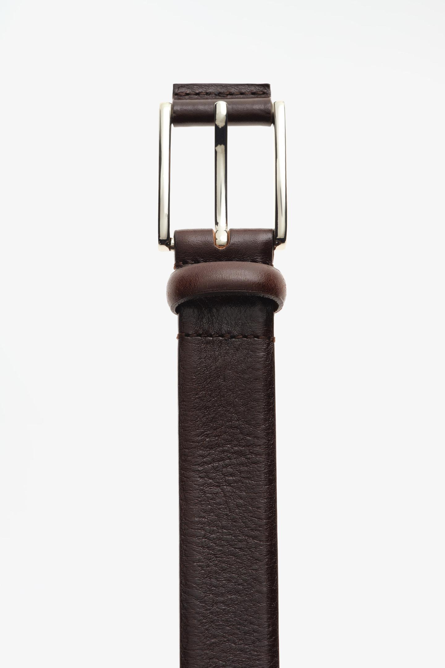 Женский ремень Zara Limited Edition 100% Leather with Rectangular Buckle, цвет: Коричневый — фото 4