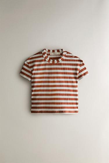 T-SHIRT ENFANT PLAGE RAYÉ - Tuile de Zara - Image 0