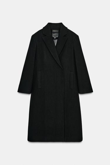 WOOL BLEND COAT ZW COLLECTION - Black by Zara