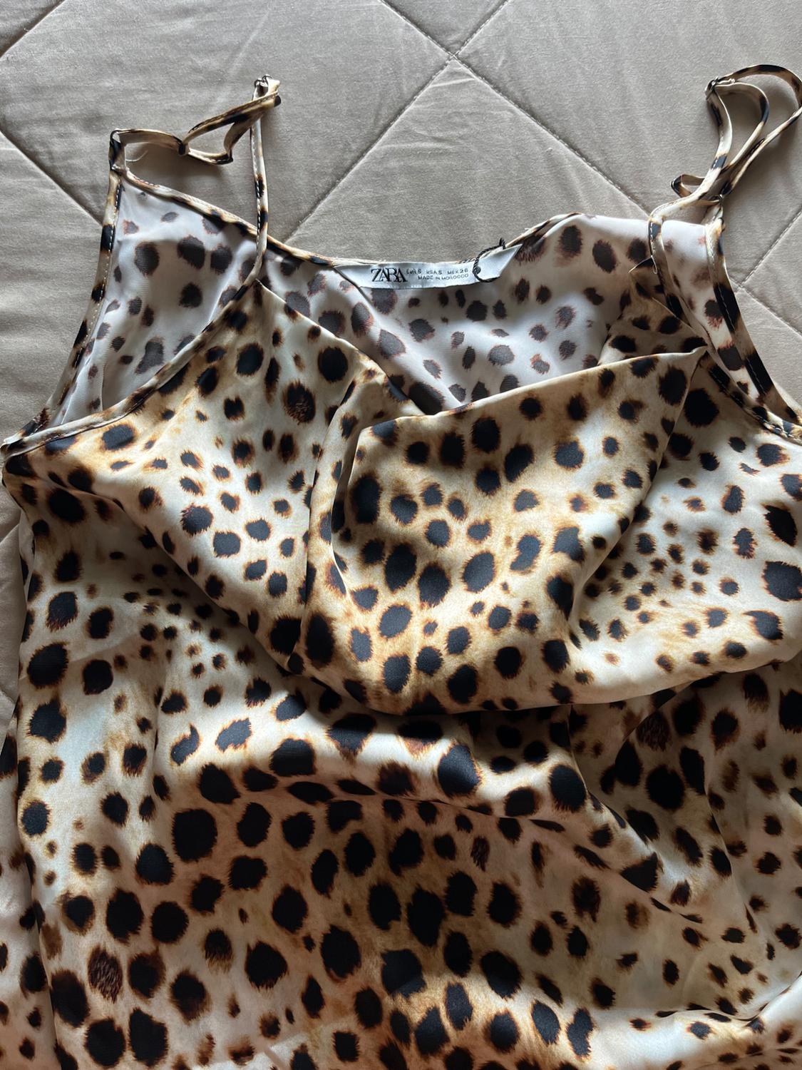 ZARA WOMAN COLLECTION<br/><br/>Top with draped neckline and spaghetti straps. Adjustable tied self belt. Asymmetric hem. - Image 3