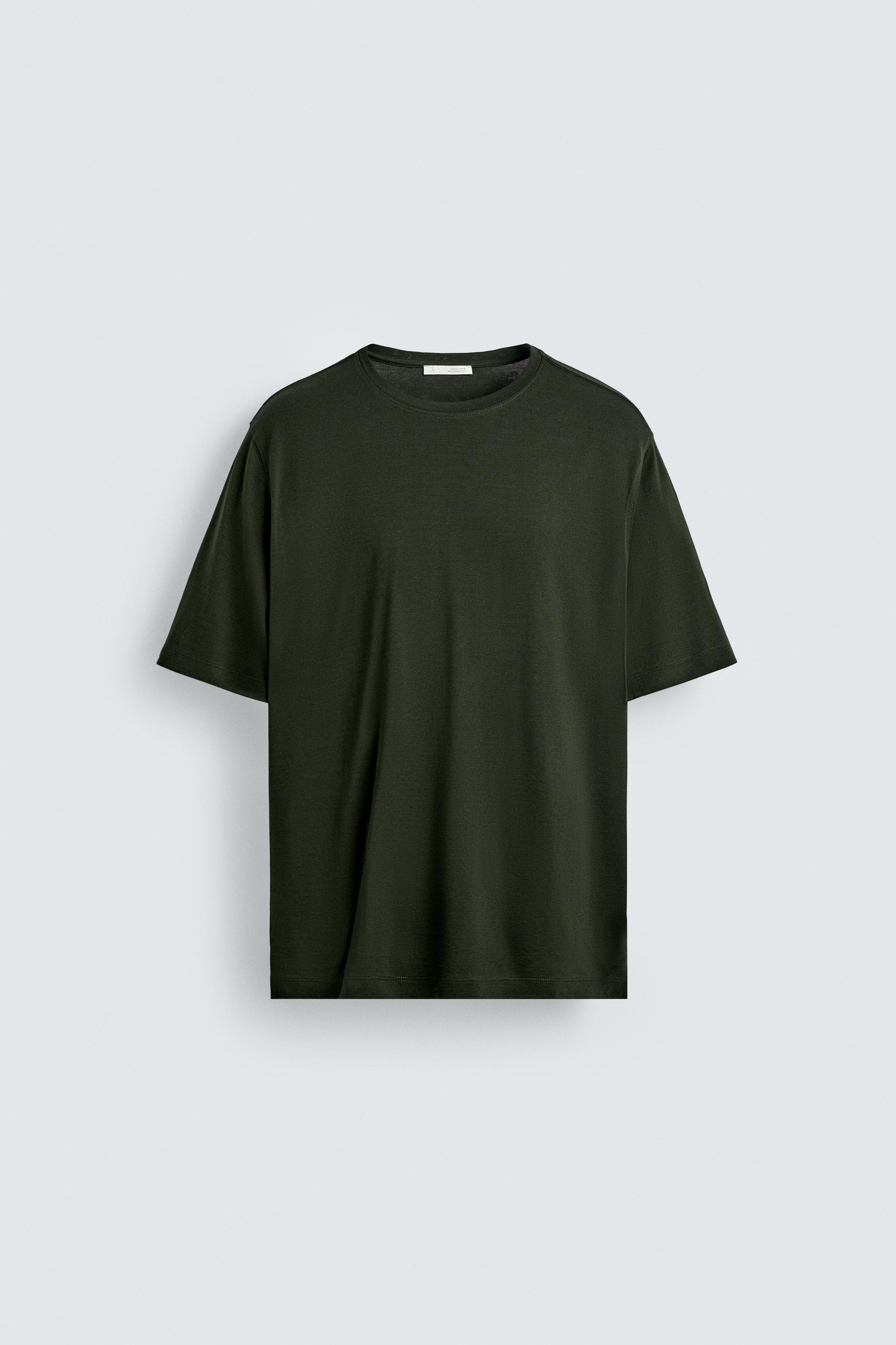 MERCERIZED FINISH T-SHIRT - Oyster-white | ZARA United States