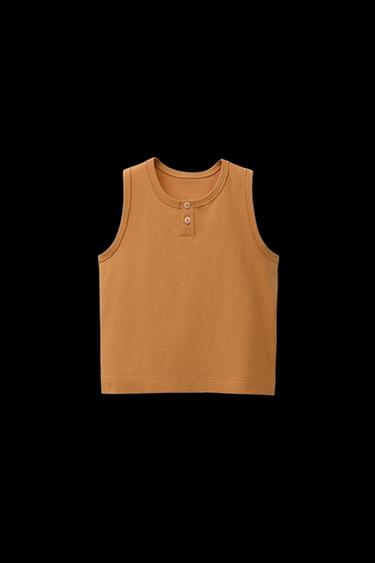 ÄRMELLOSES T-SHIRT MIT KNÖPFEN - Erdton von Zara - Bild 0