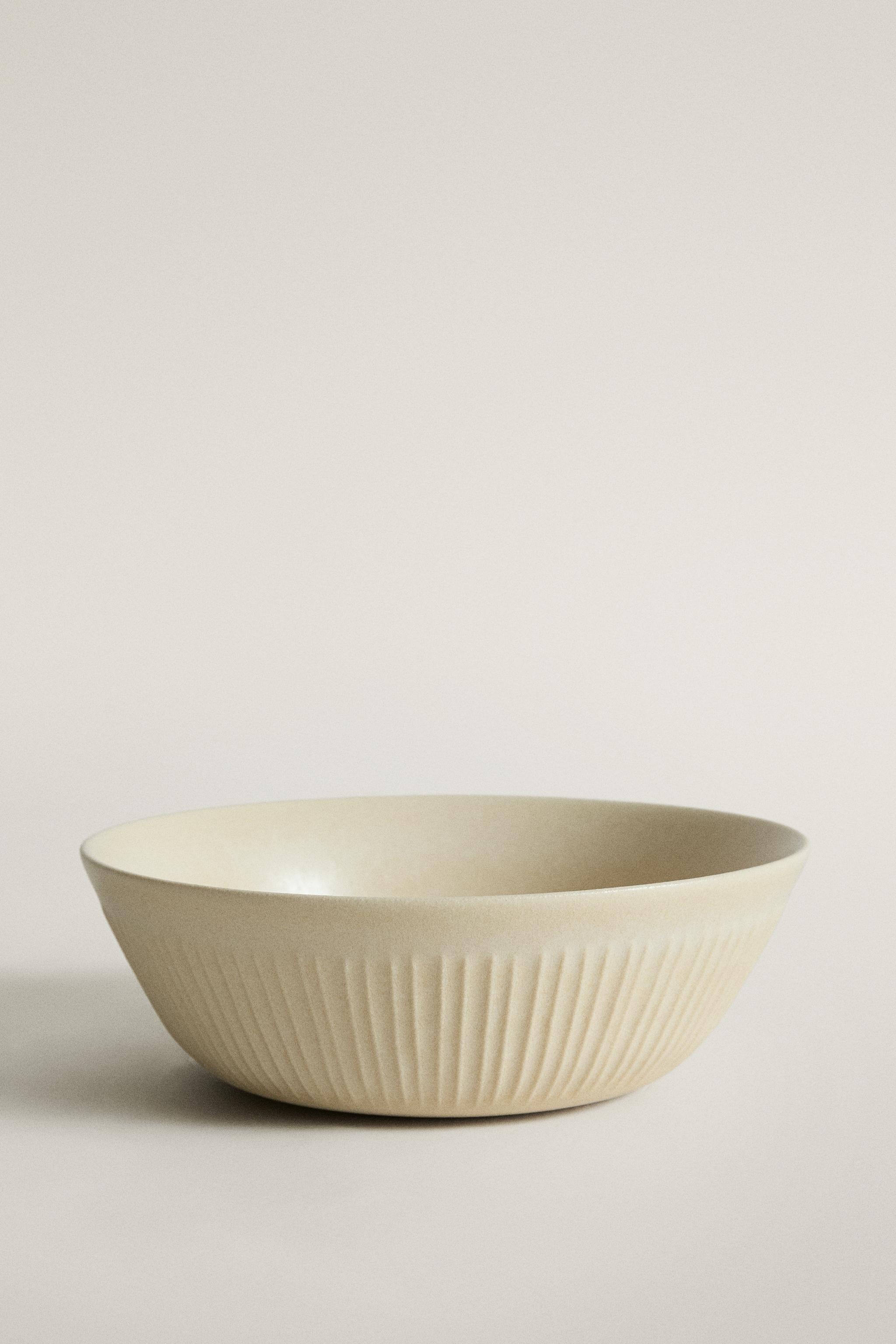 STRIPED STONEWARE BOWL